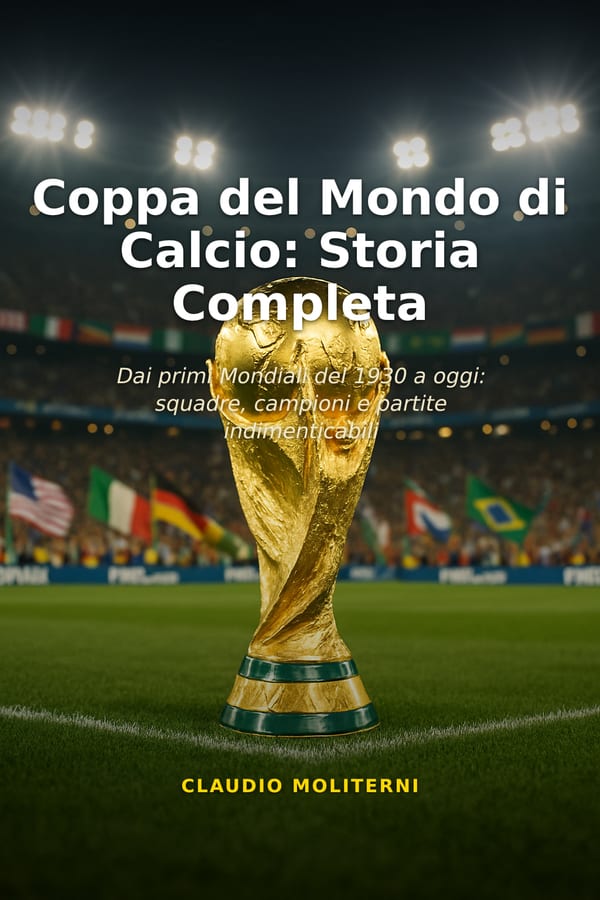 Copertina libro "Coppa del Mondo di Calcio" generata con mAIbook AI
