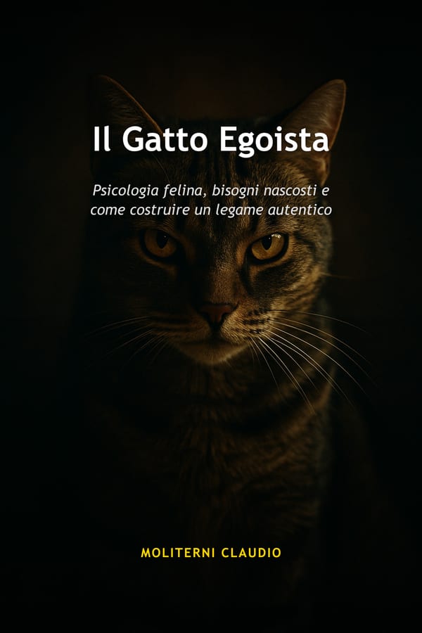 Copertina libro "Il Gatto Egoista" generata con mAIbook AI