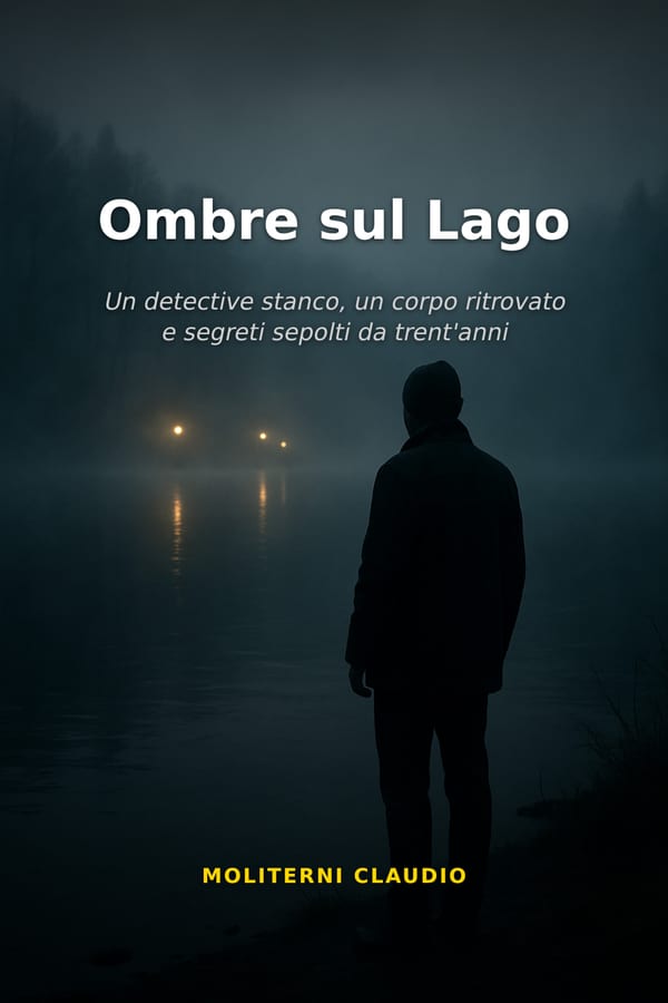 Copertina libro "Ombre sul Lago" generata con mAIbook AI