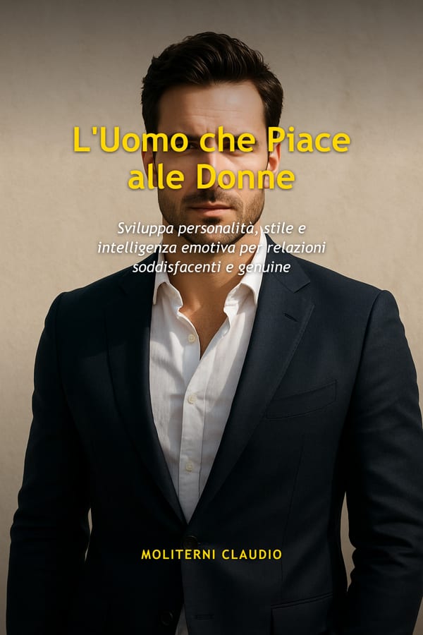 Copertina libro "L'Uomo che Piace alle Donne" generata con mAIbook AI